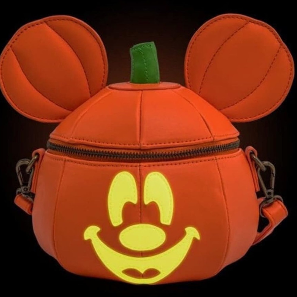 Loungefly Disney Mickey Mouse Mick-O-Lantern Halloween Crossbody Purse bag